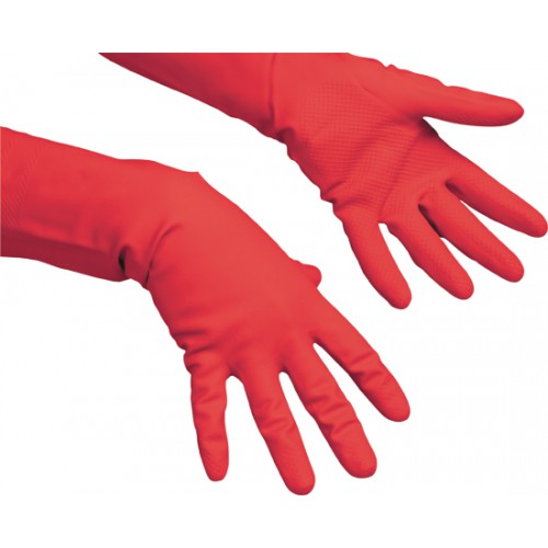Резиновые перчатки многоцелевые, S, красный