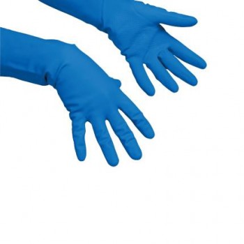 Резиновые перчатки многоцелевые, S, голубой